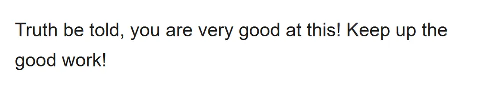Real email from Prosperity, thanking Tomisin for his private advice (email address hidden)